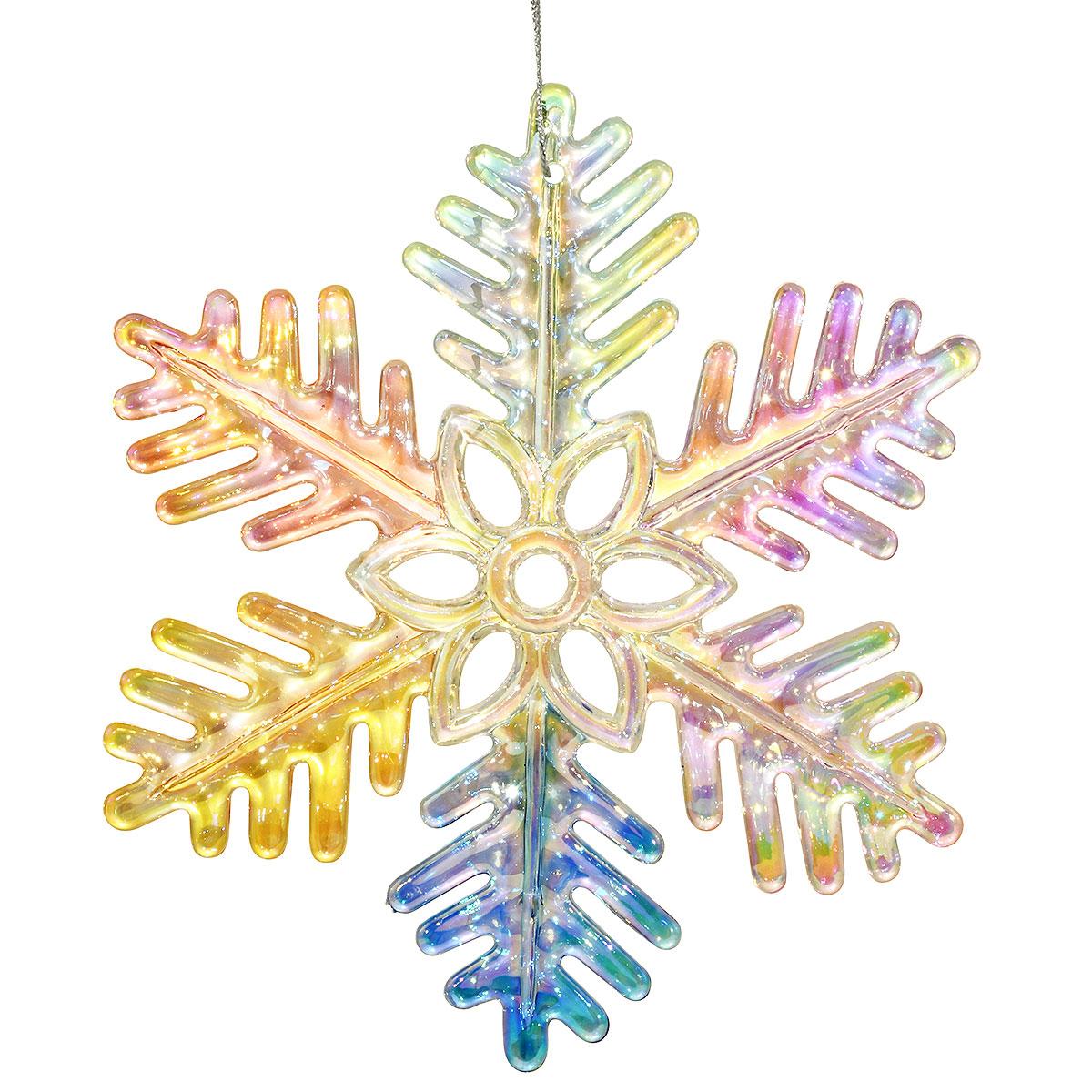 Acrylic Multicolor Snowflake Orn