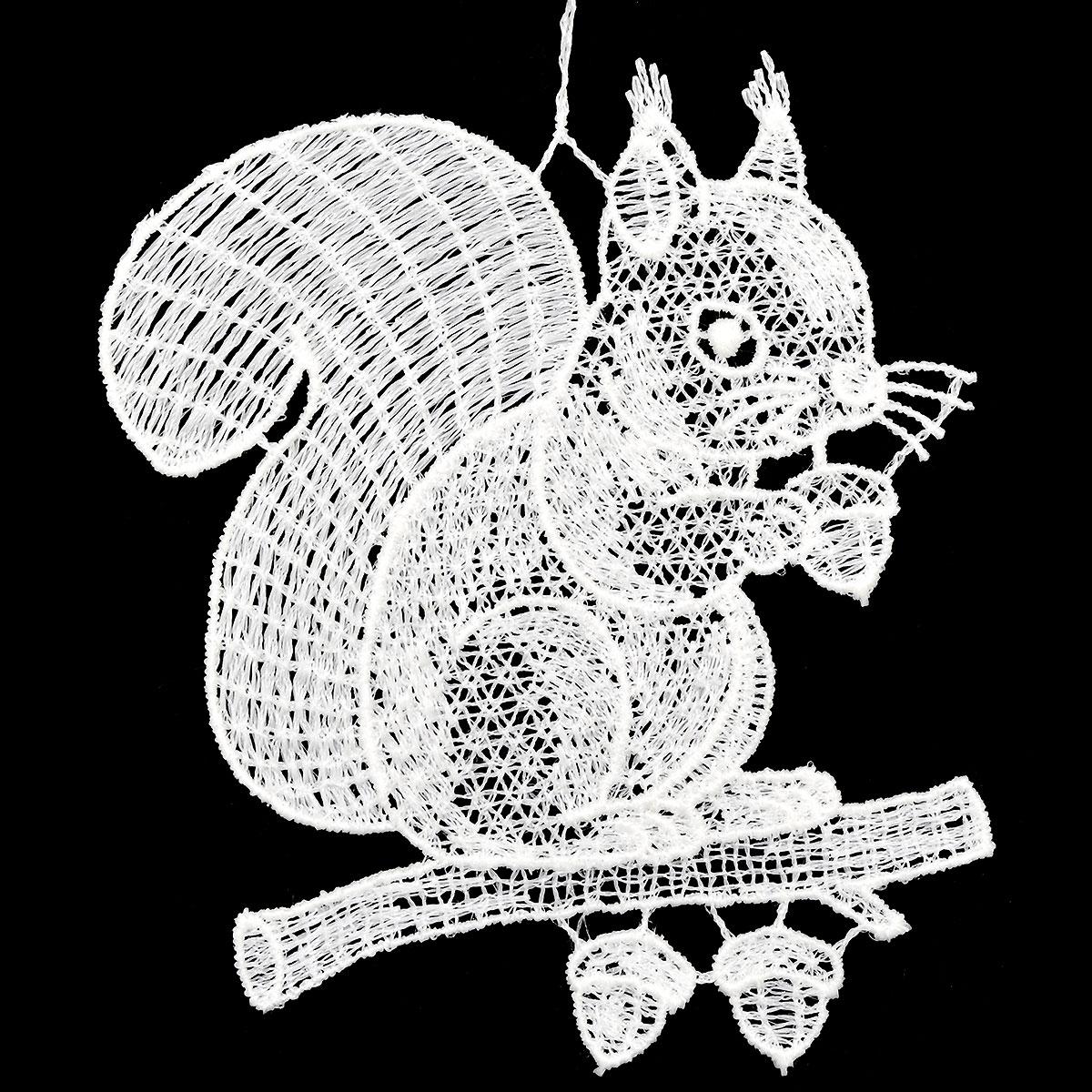 Squirrel Lace Ornament