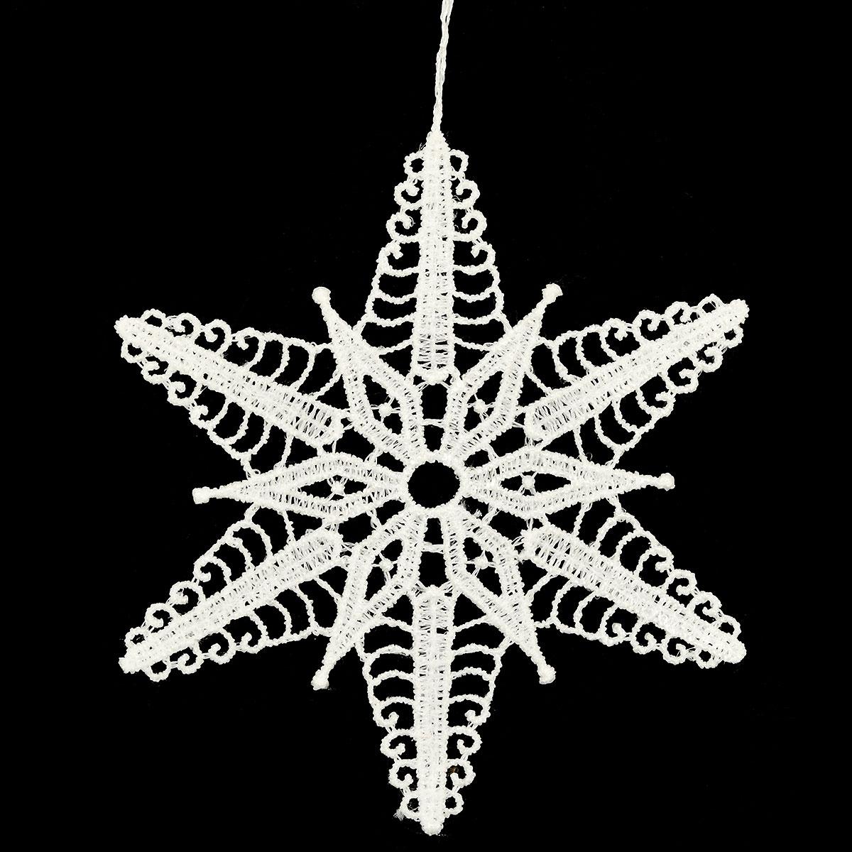 Chip Star 1 Lace Snowflake Ornament