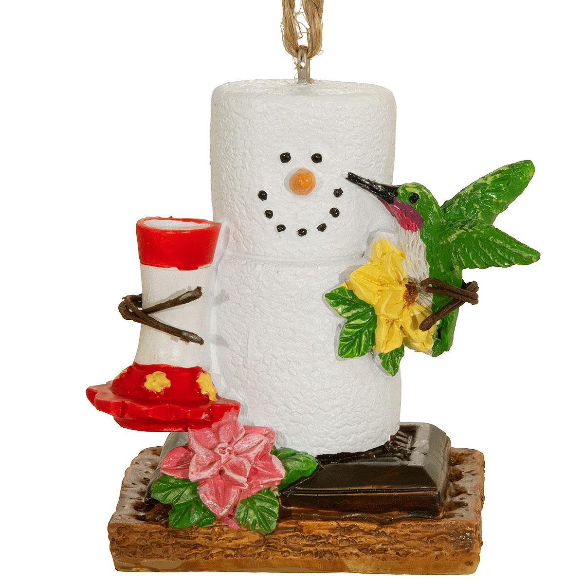 S’Mores Hummingbird Resin Ornament