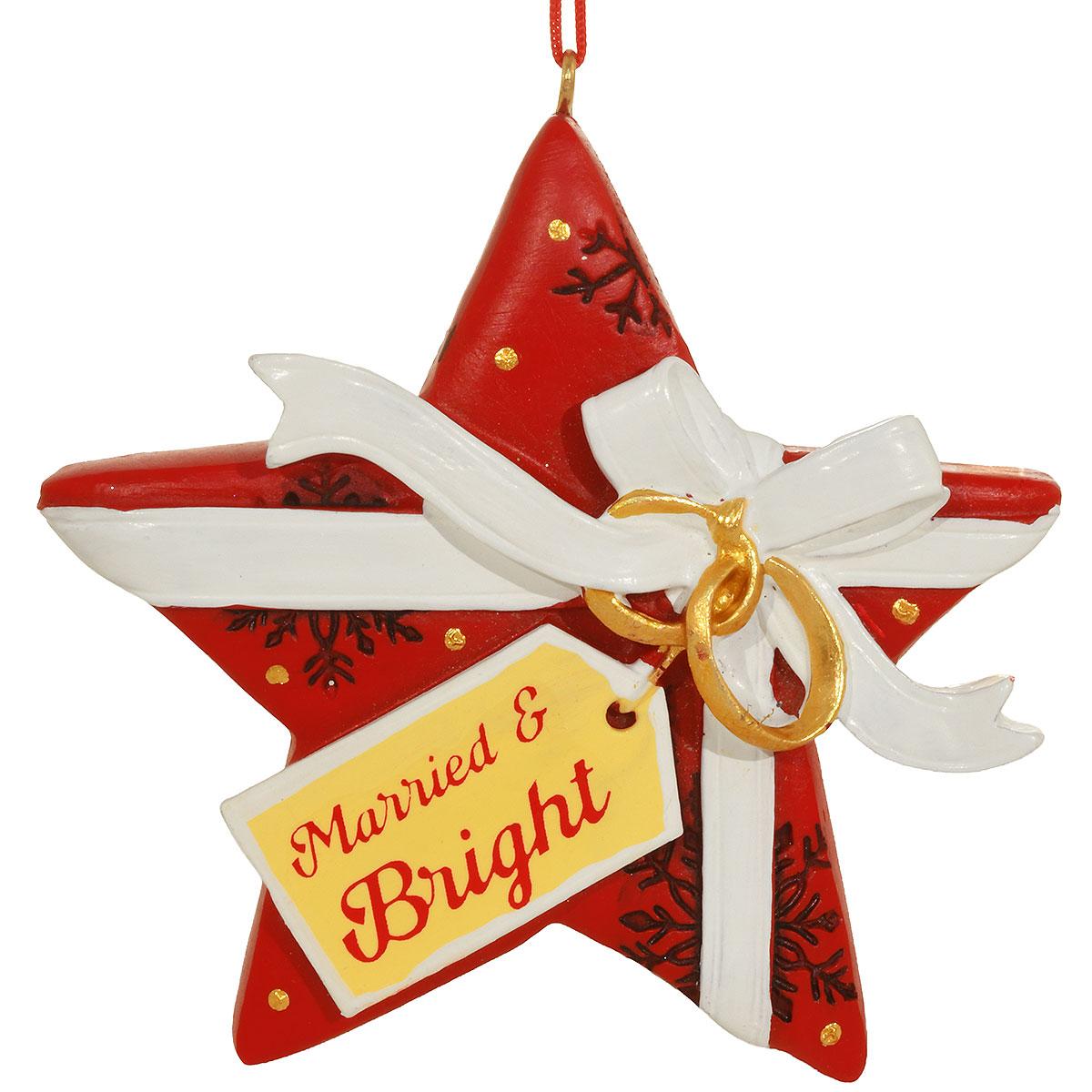 Star Married And Bright Ornament