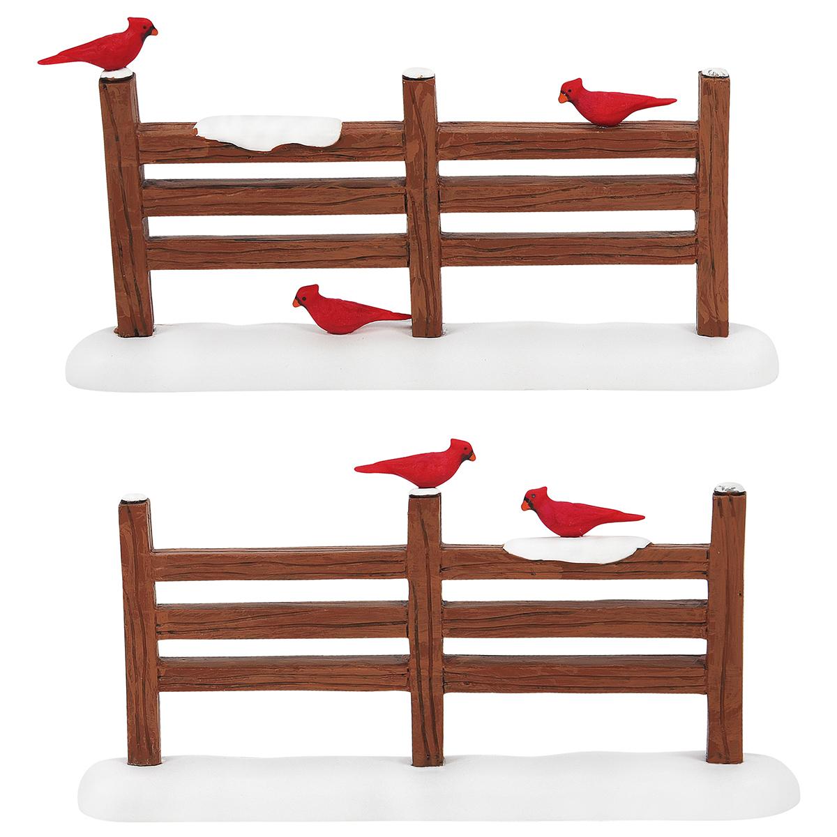 Cardinal Christmas Fence