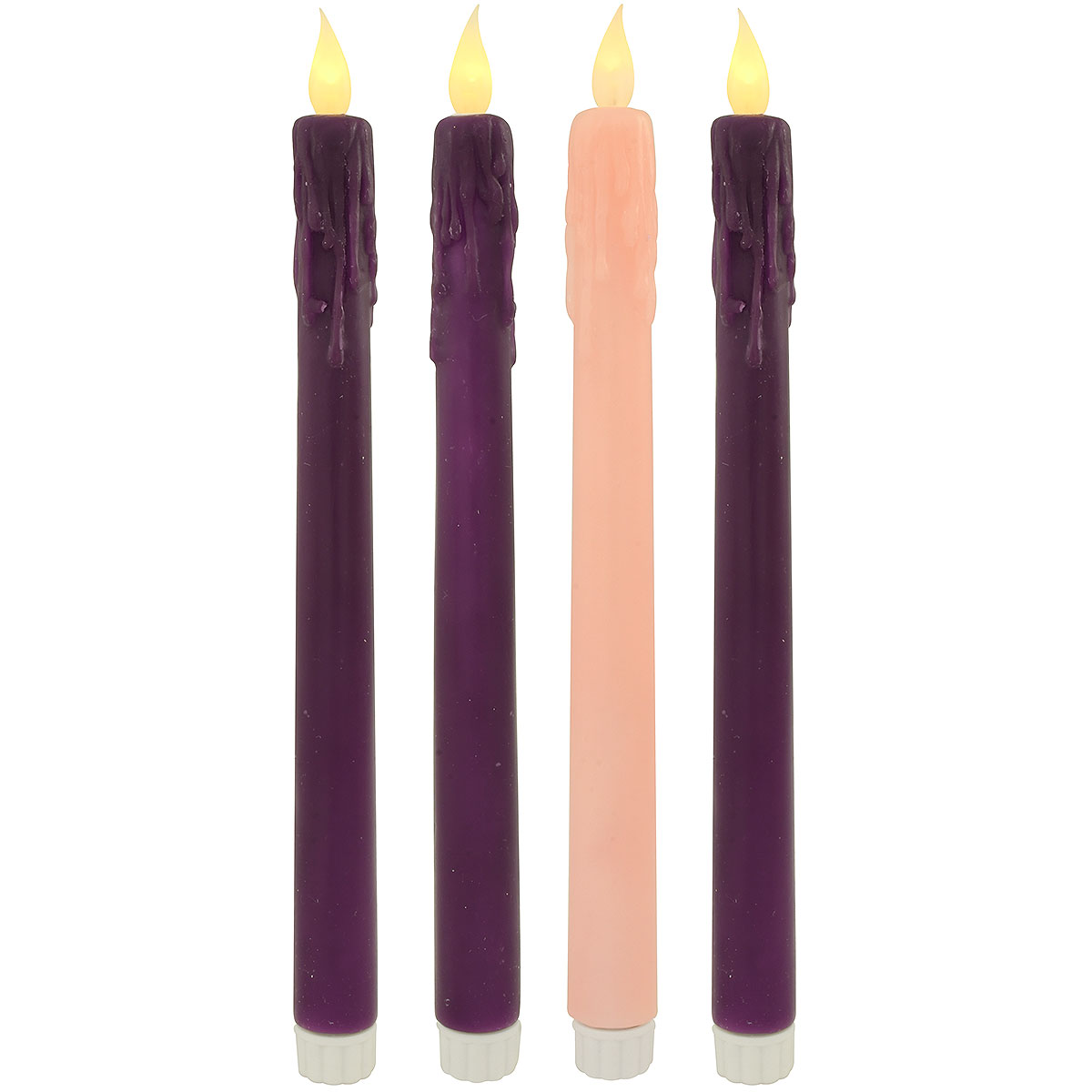 Wax Candle Light Set Of 4, Battery