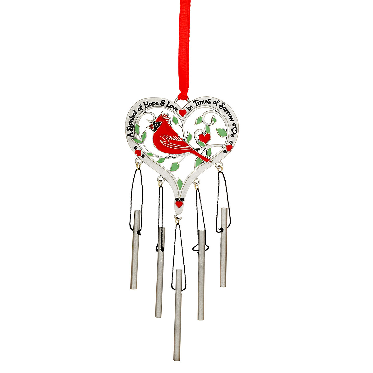 Cardinal Remembrance Wind Chime