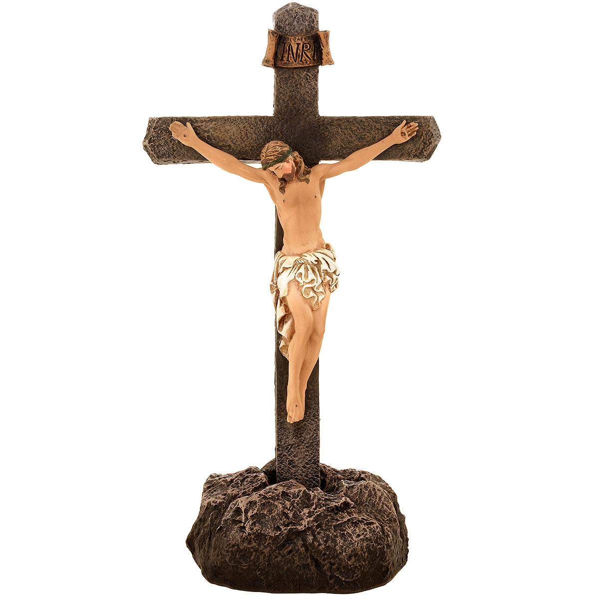 Crucifix In Rock Decoration