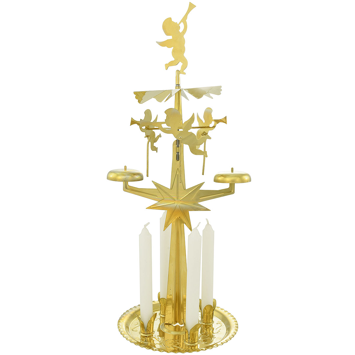 Brass Angel Chimes With Candles