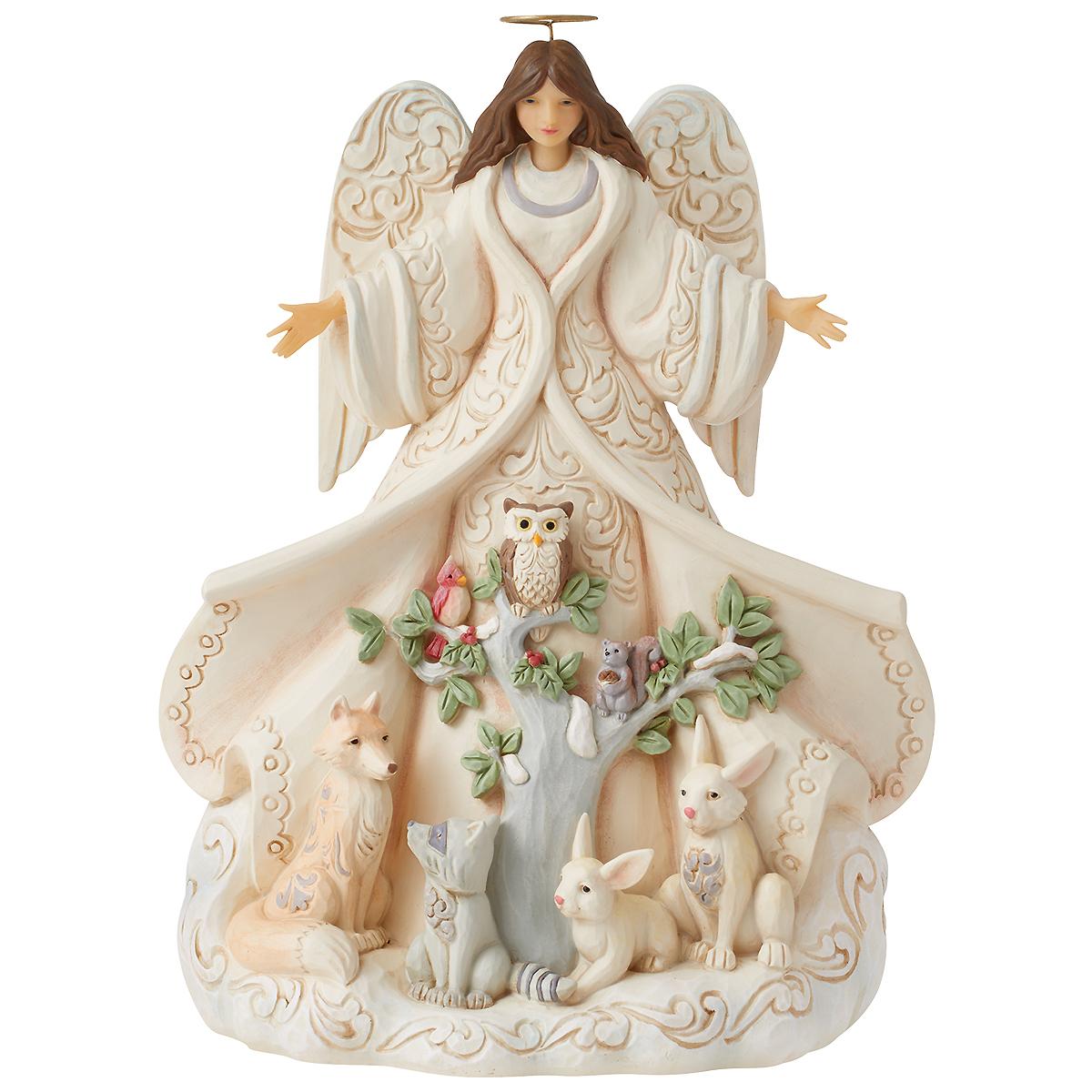 White Woodland Angel Jim Shore Figure