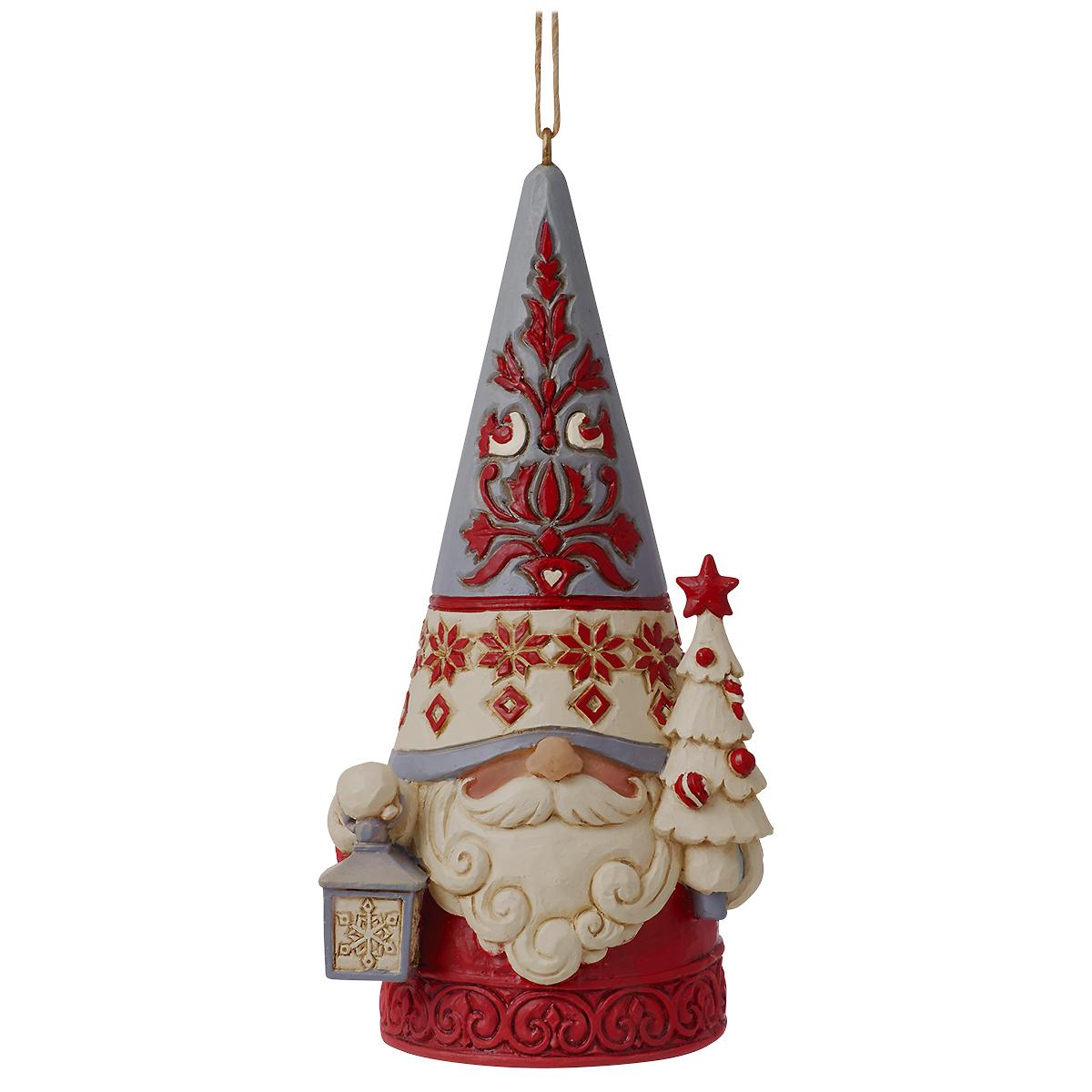 Nordic Noel Gnome With Tree Jim Shore Ornament