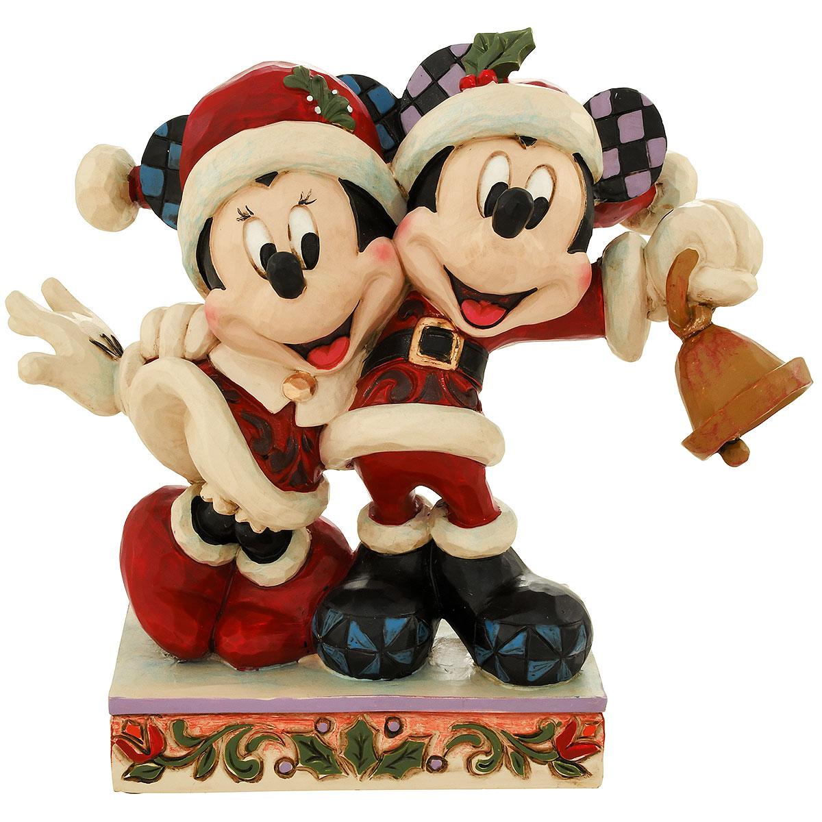 Mickey And Minnie Mouse In Santa Suits Jim Shore Disney Traditions Collectible Figure