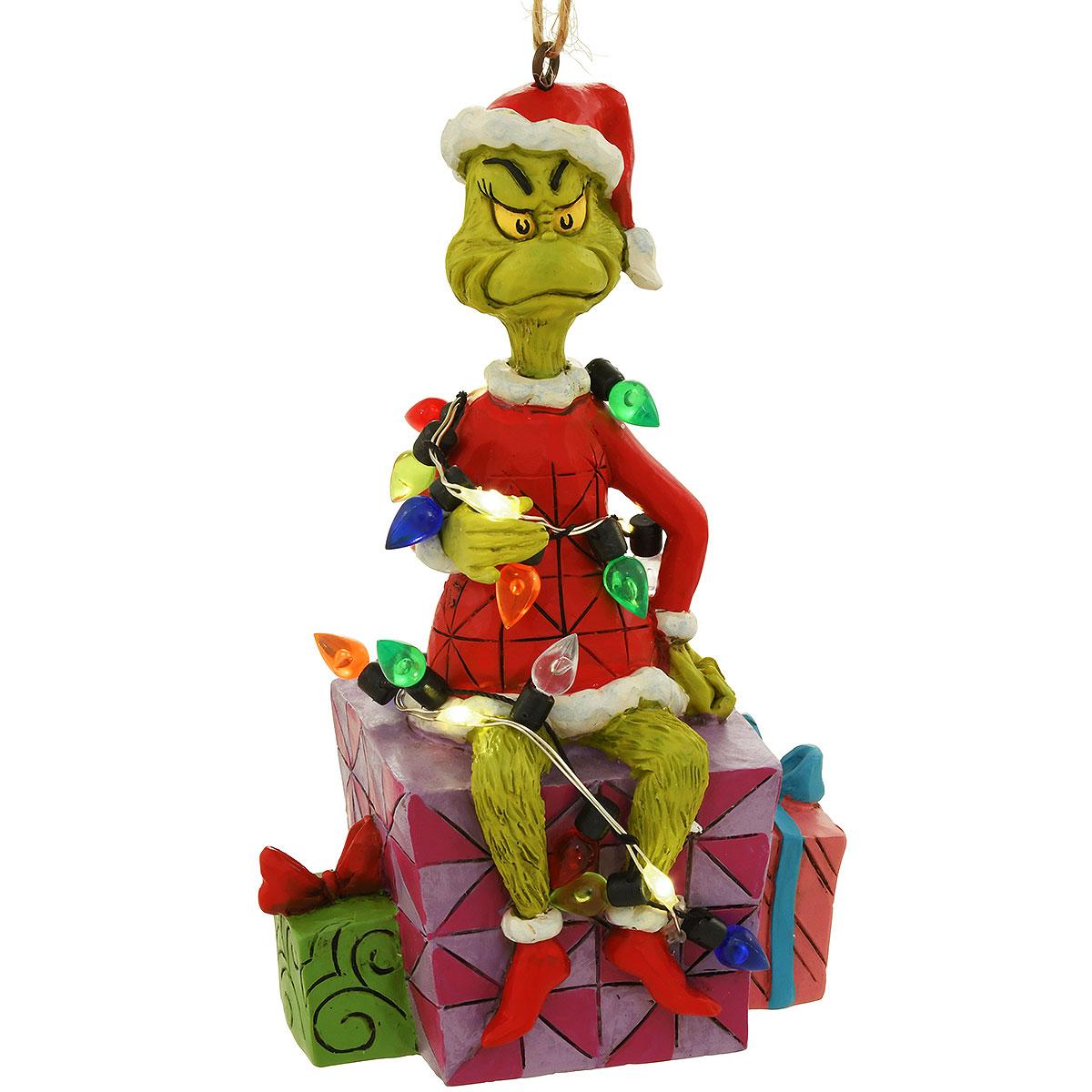LED Lighted Jim Shore Grinch Ornament