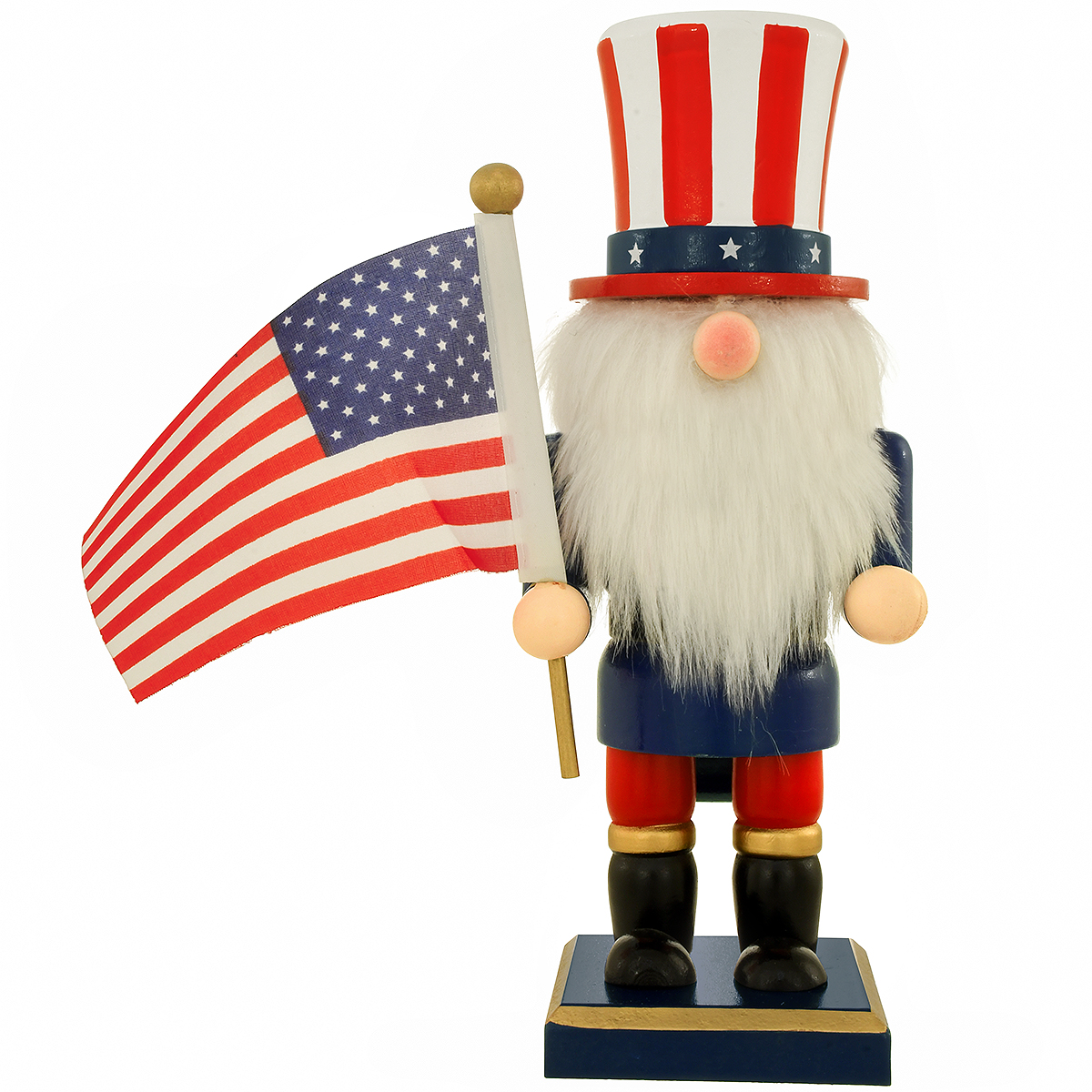 Patriotic Gnome Nutcracker 9 Inch