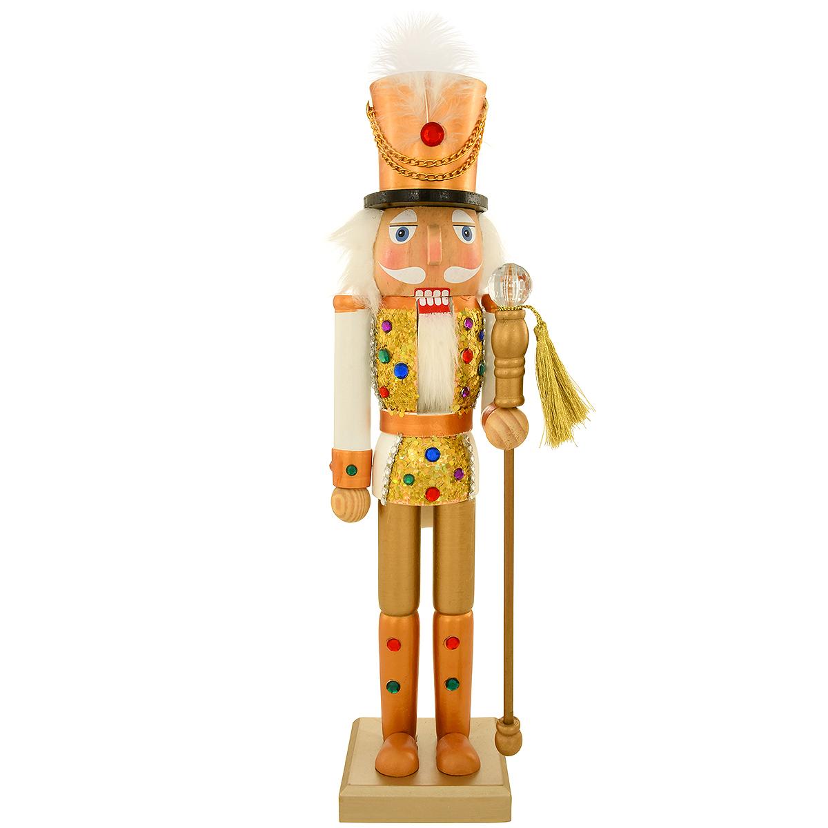 Wood Jeweled Nutcracker 15 Inch