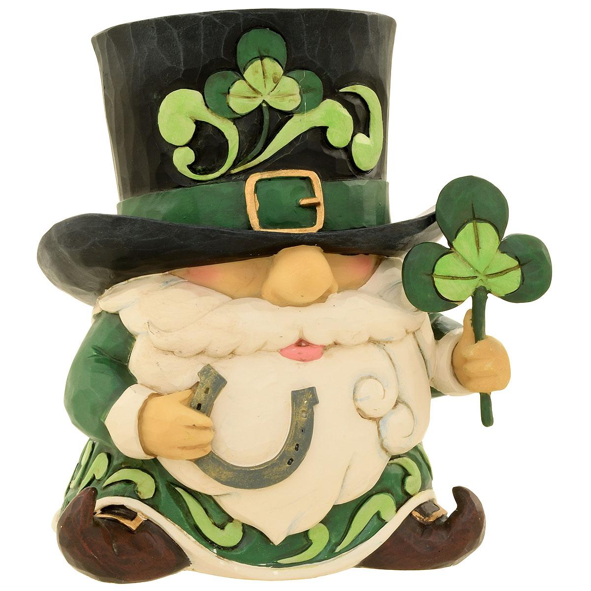 Luck Of the Irish Leprechaun In Top Hat Jim Shore Gnome Figure