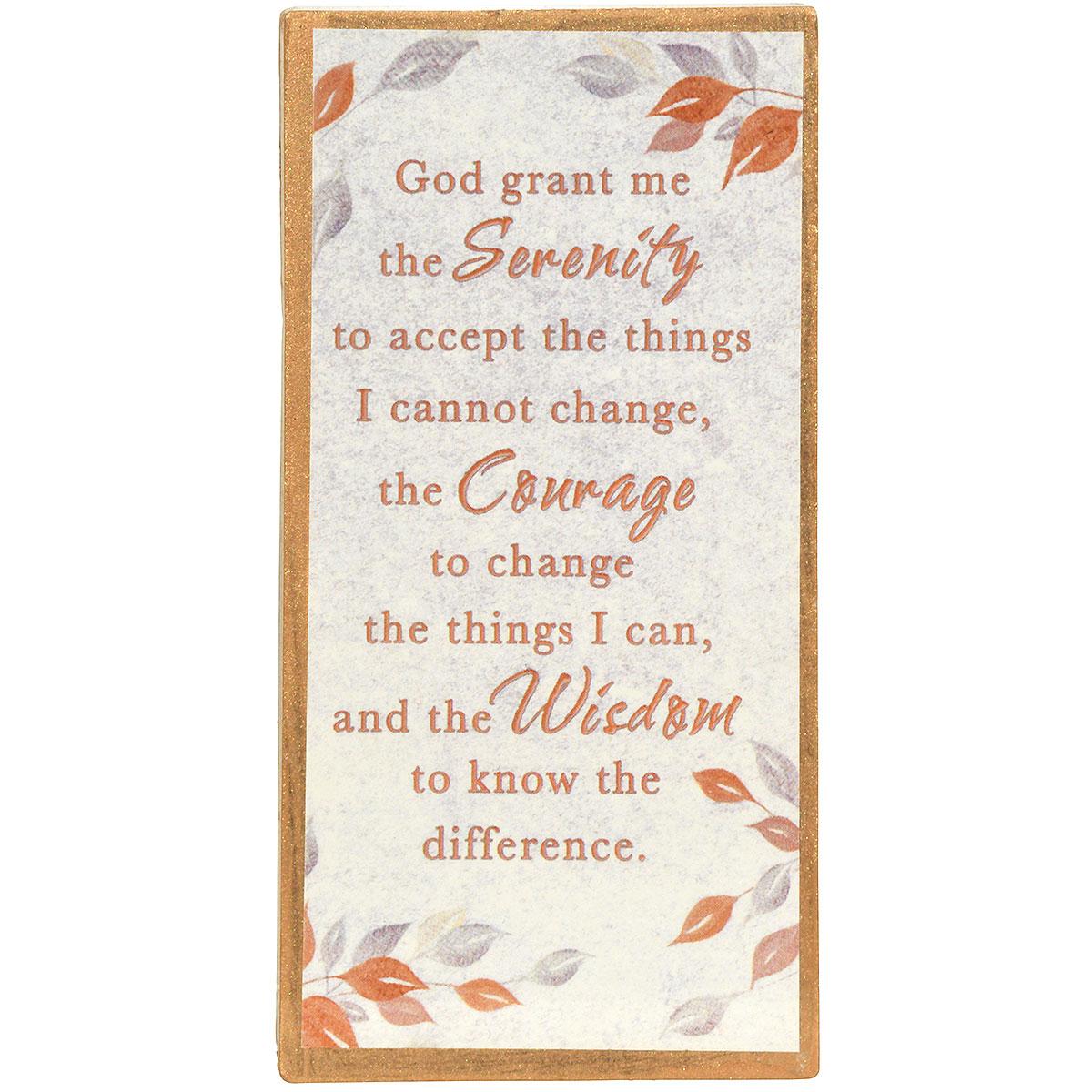 4 Inch Serenity Prayer Wood Block