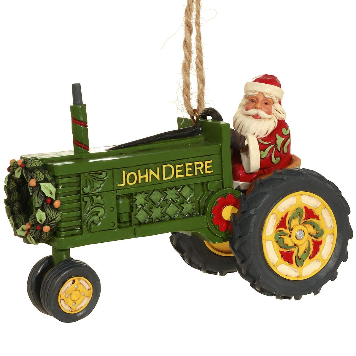 Santa John Deere Tractor Jim Shore