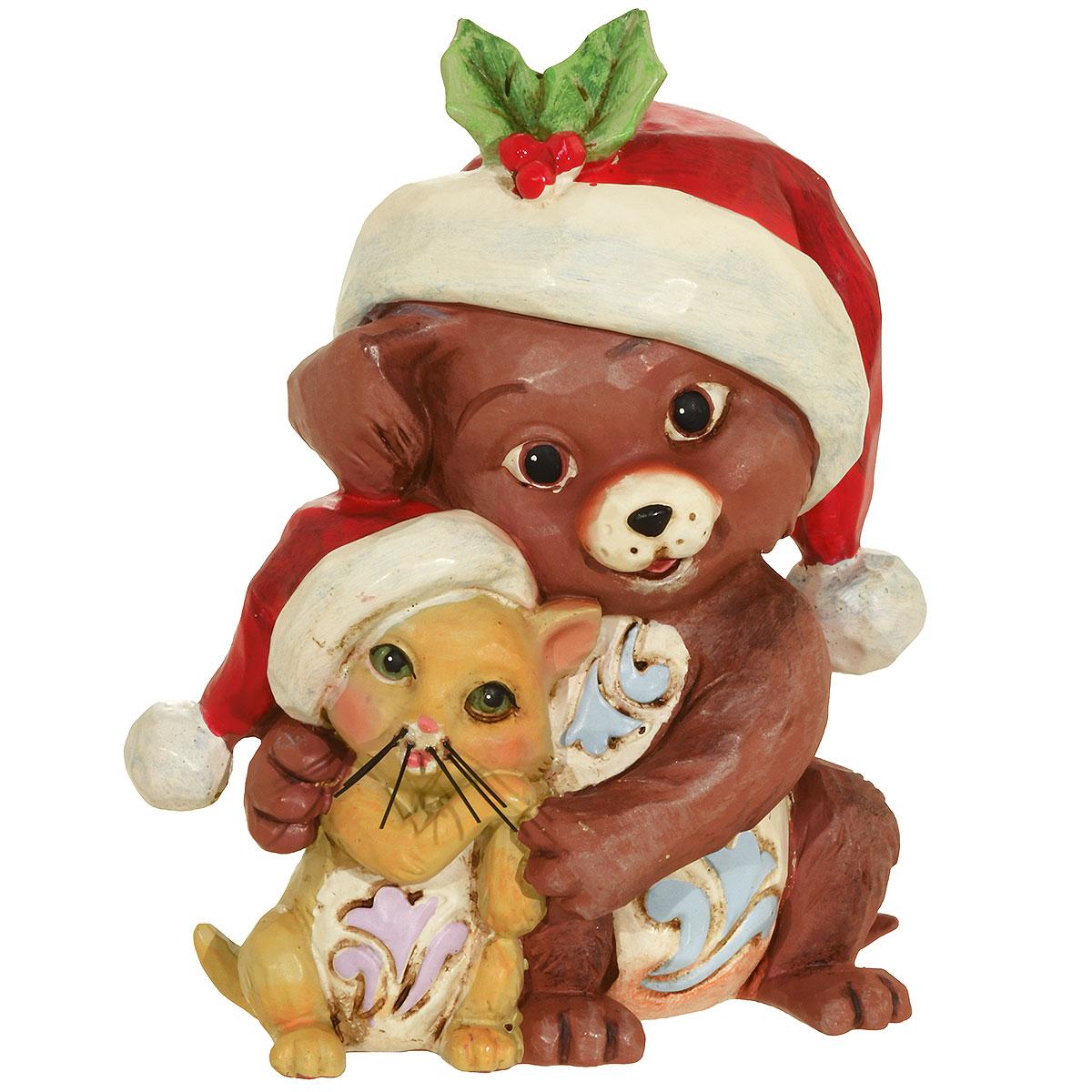 Hugging Dog And Cat Jim Shore Mini