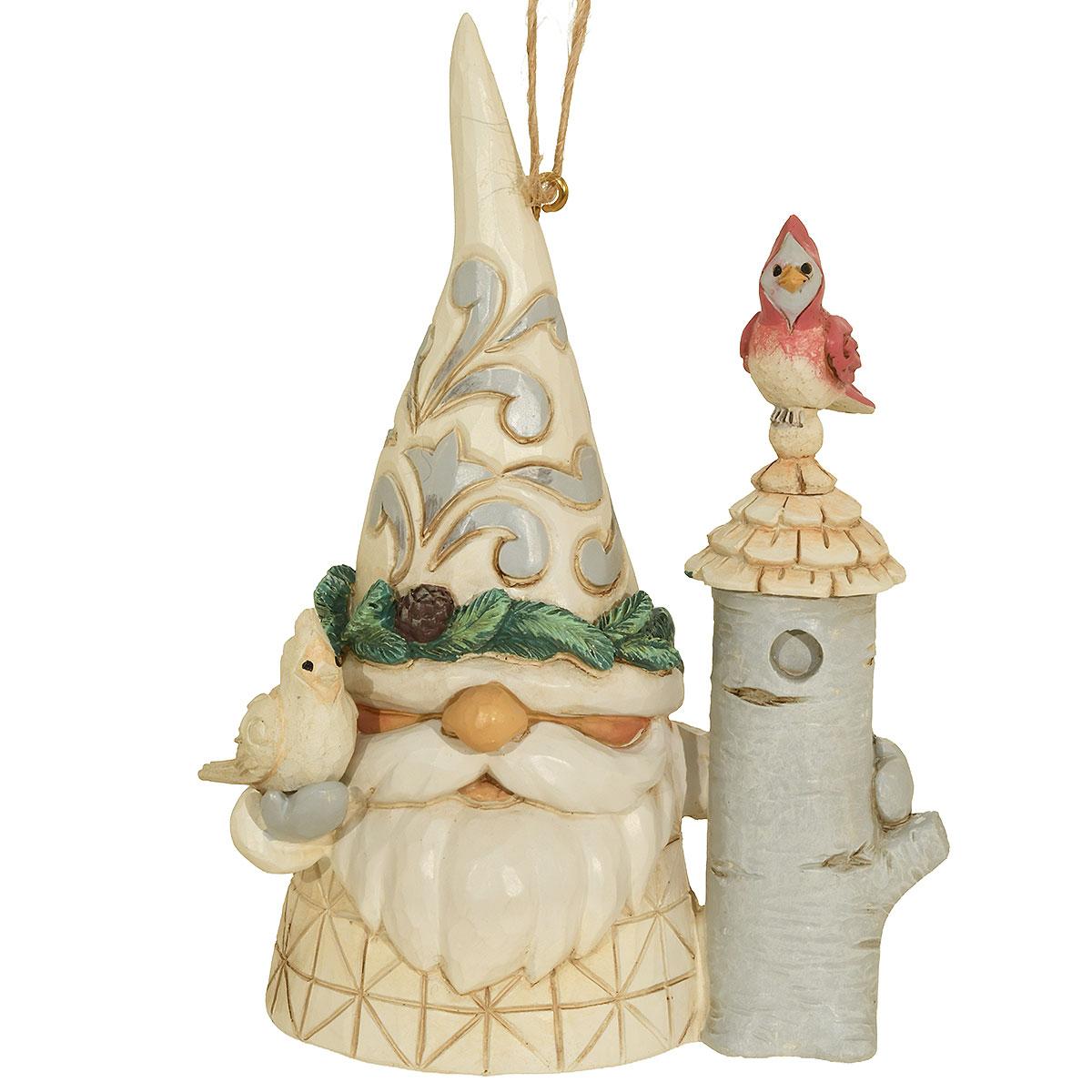 Woodland Gnome With Birdhouse Jim Shore Ornament