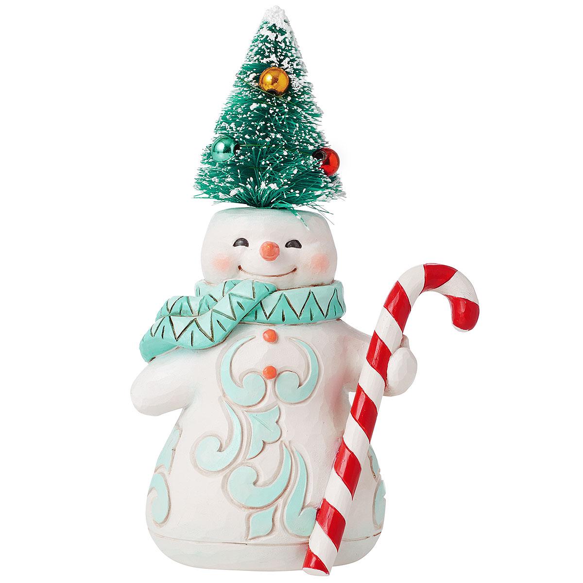 Snowman With Sisal Tree Jim Shore