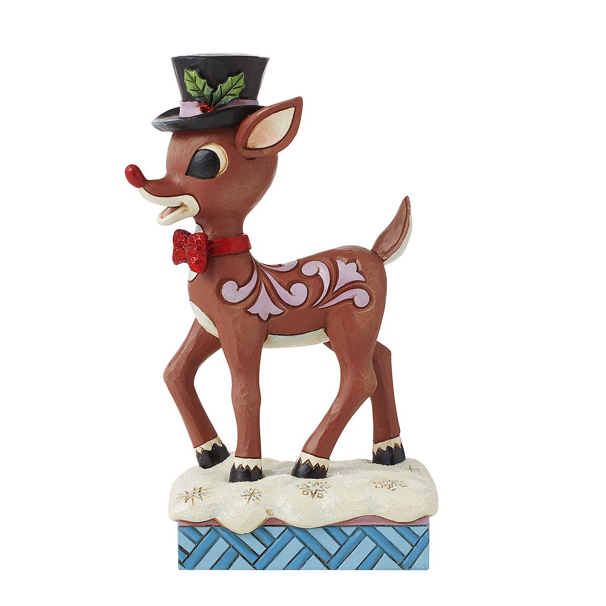 Rudolph In Hat & Bow Tie Jim Shore
