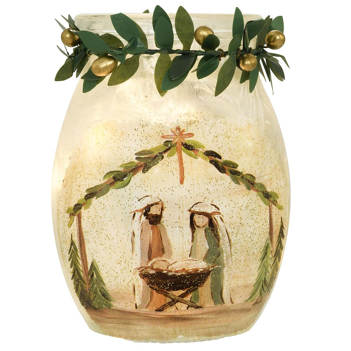 Nativity Small Vase Luminary