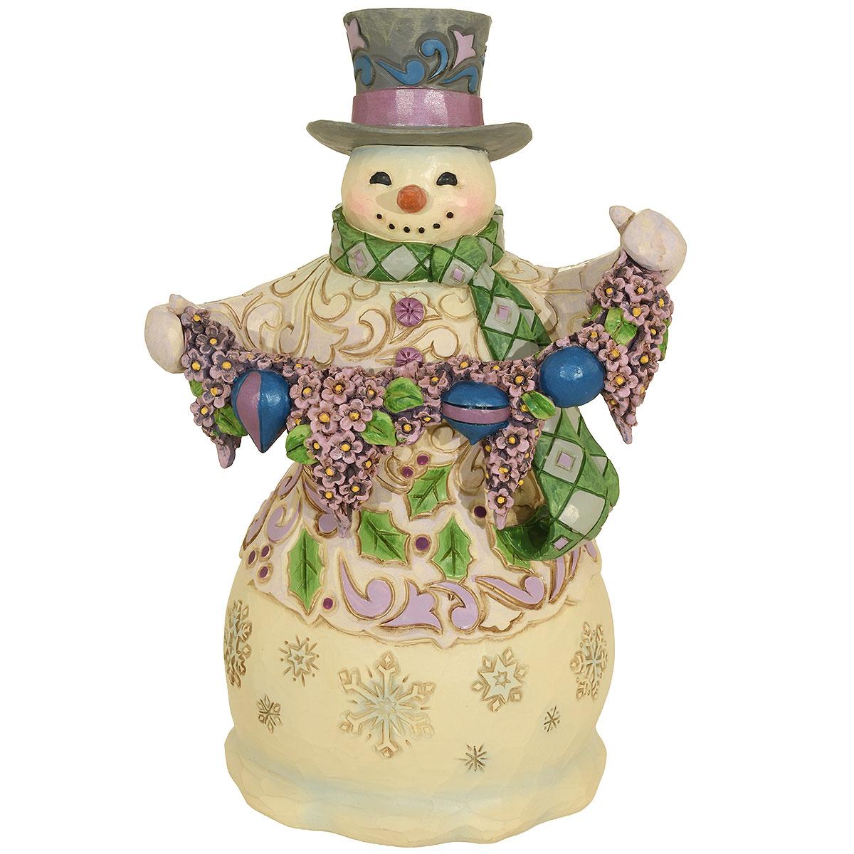 Purple Snowman Jim Shore Figure