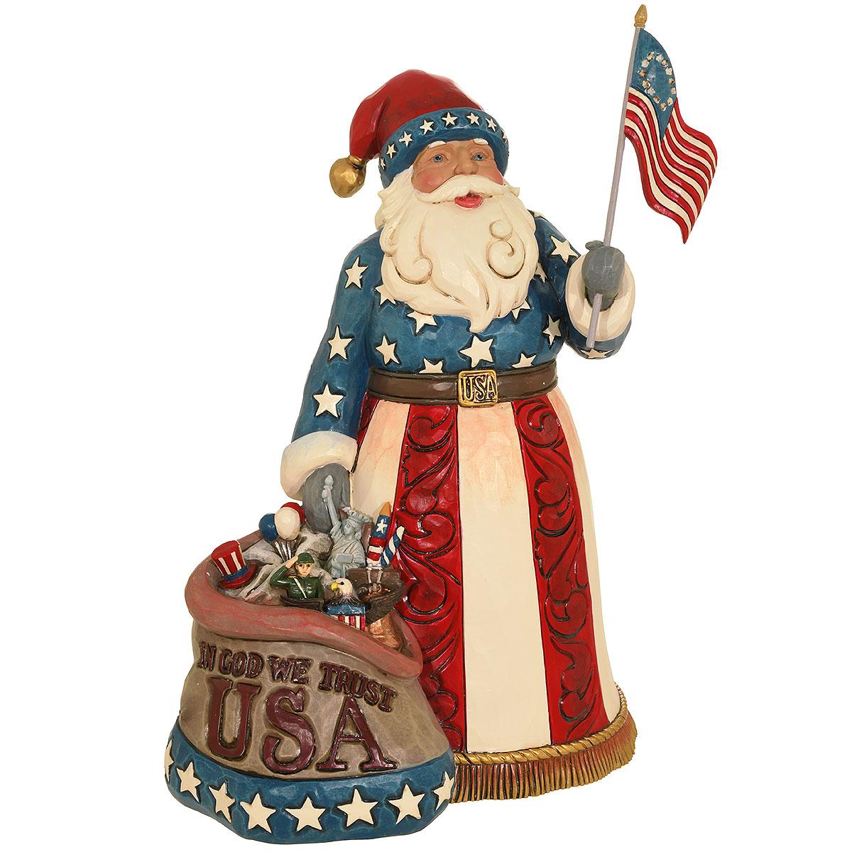 Patriotic Santa Jim Shore