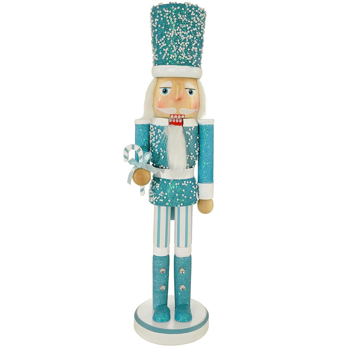 Blue Glittered Nutcracker