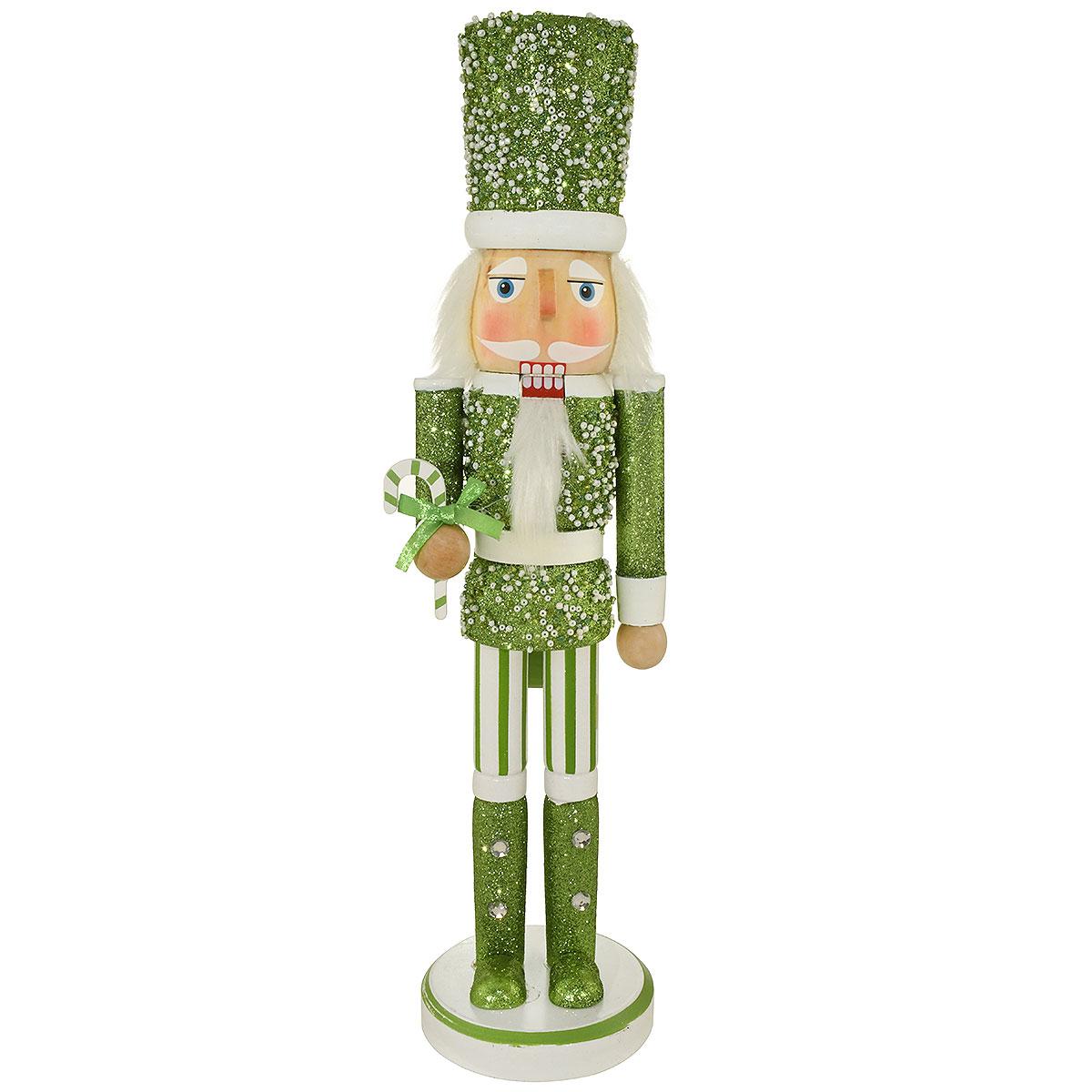 Green Glittered Nutcracker