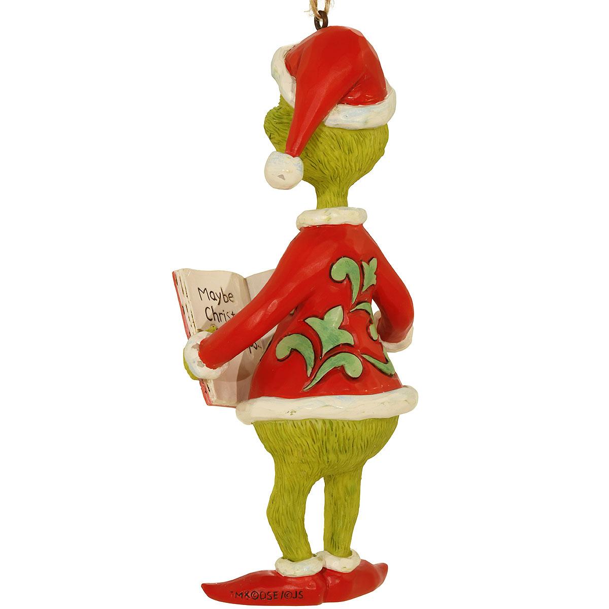 Grinch With Book Jim Shore Ornament