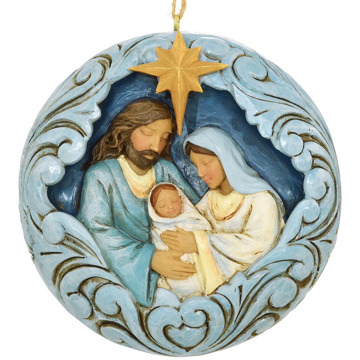 Blue And Gold Holy Family Jim Shore
