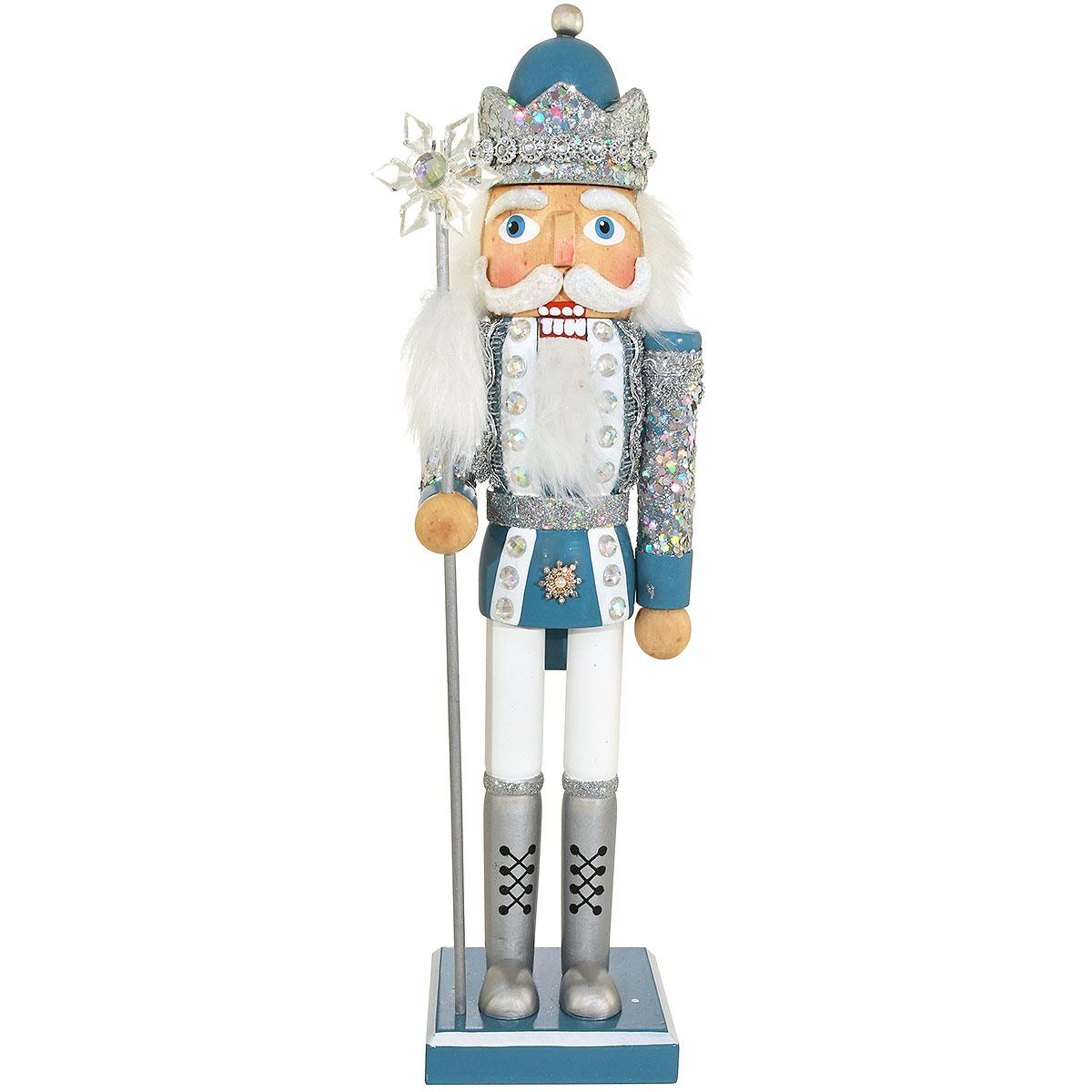 Blue And Platinum 15" Nutcracker