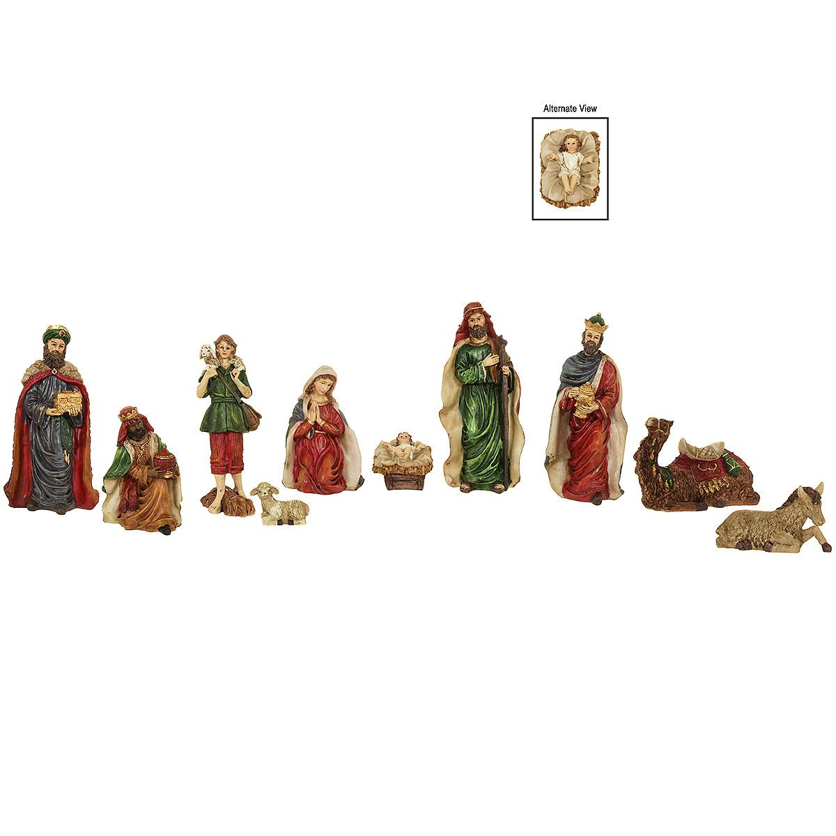 Colorful Nativity 10-Piece Set