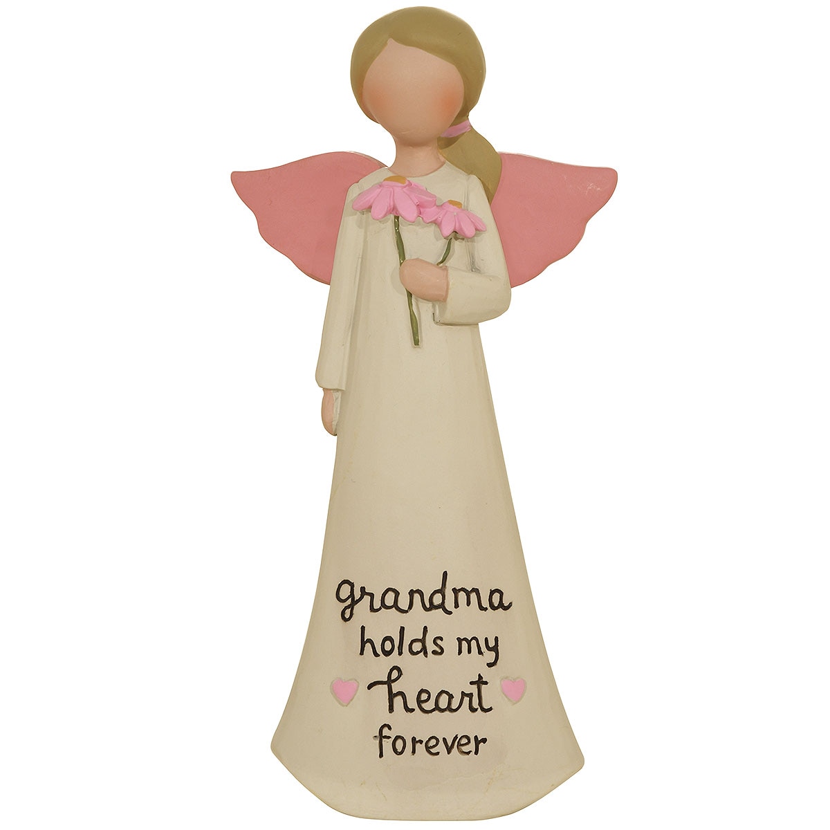Grandma Holds Heart Angel Figure