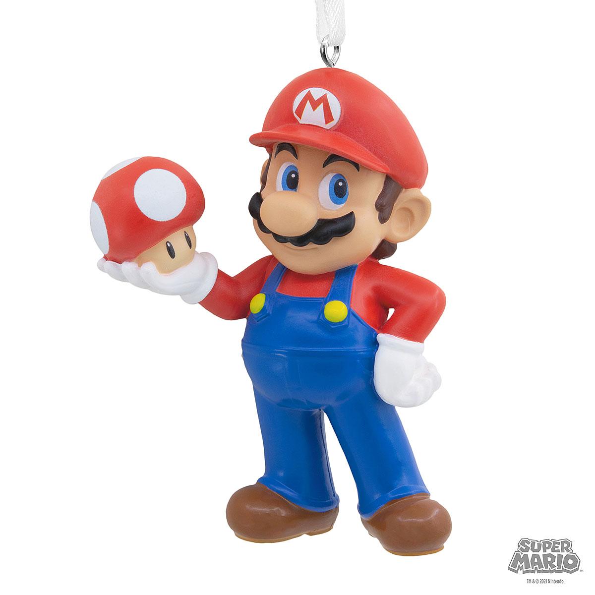Mario With Mushroom Resin Ornament