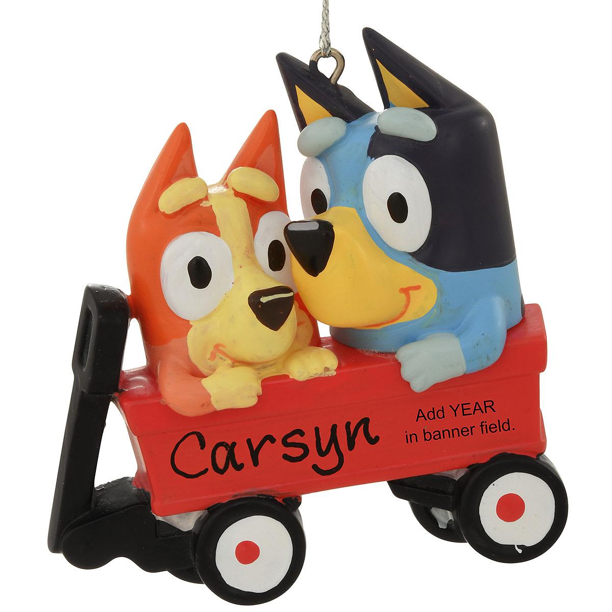 Personalized Bluey & Bingo Ornament