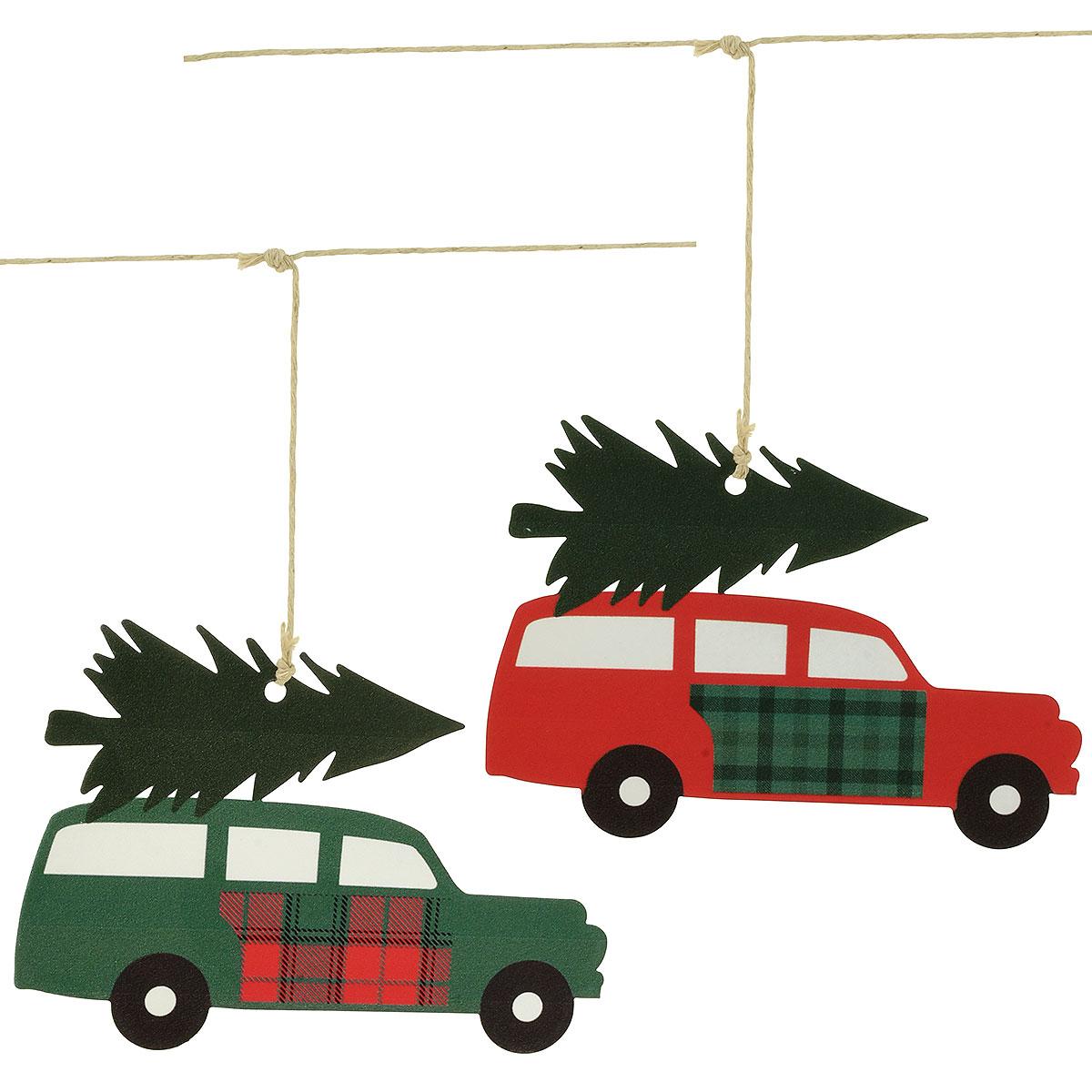 Plaid Woody Station Wagon Garland