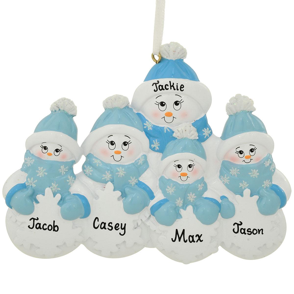 Personalized Snowman Group Of 5
