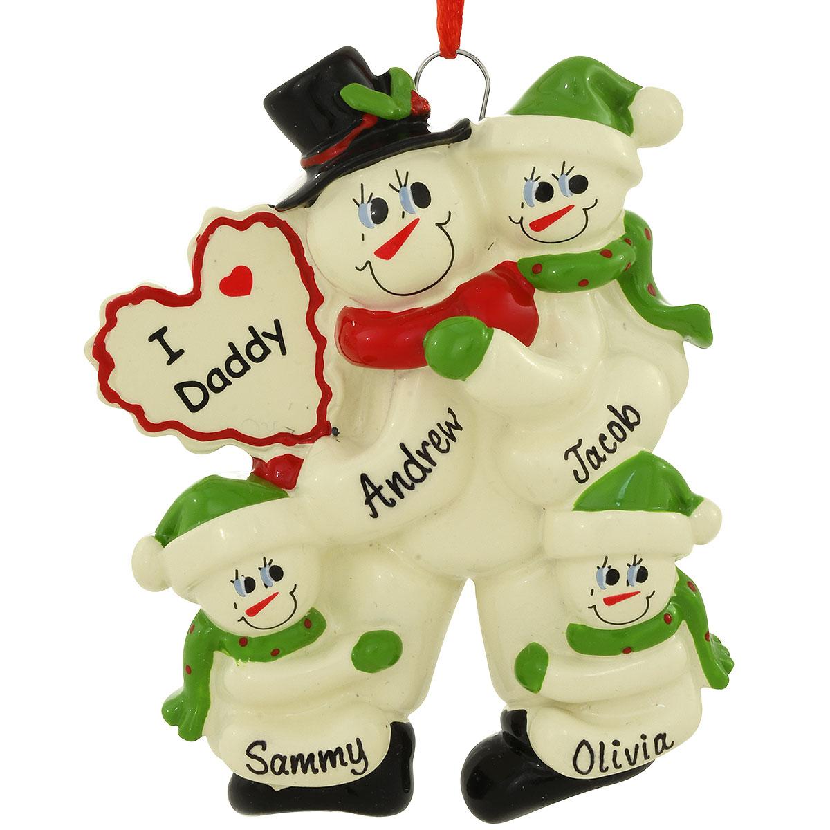 Personalized I Love Daddy Ornament