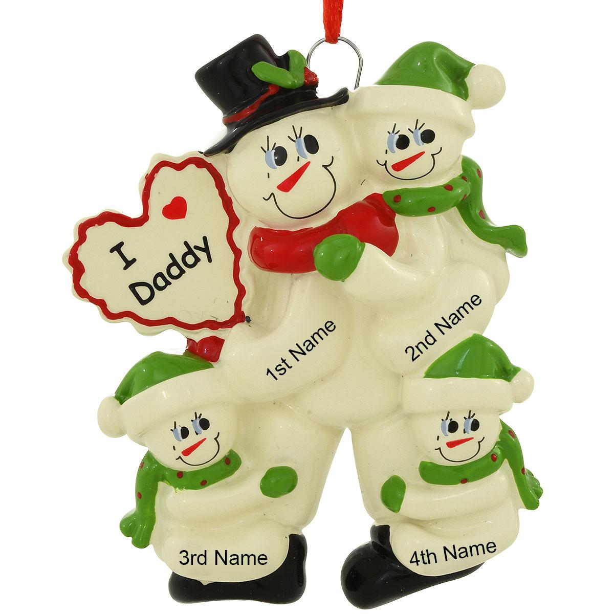 Personalized I Love Daddy Ornament