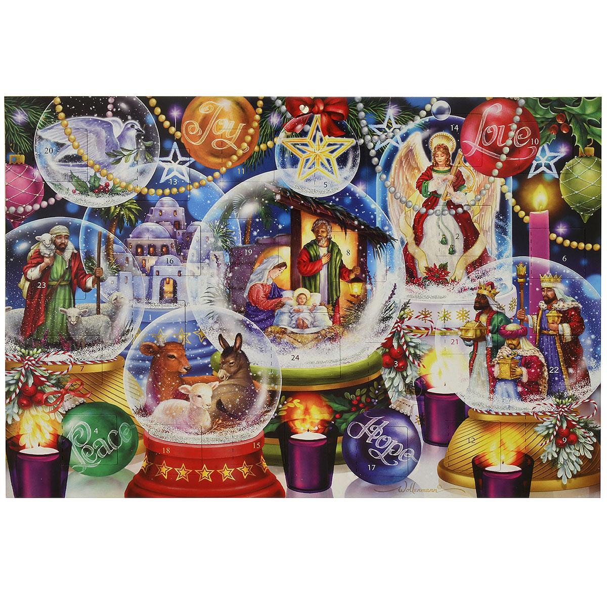 Nativity Snow Globes Advent Calenda