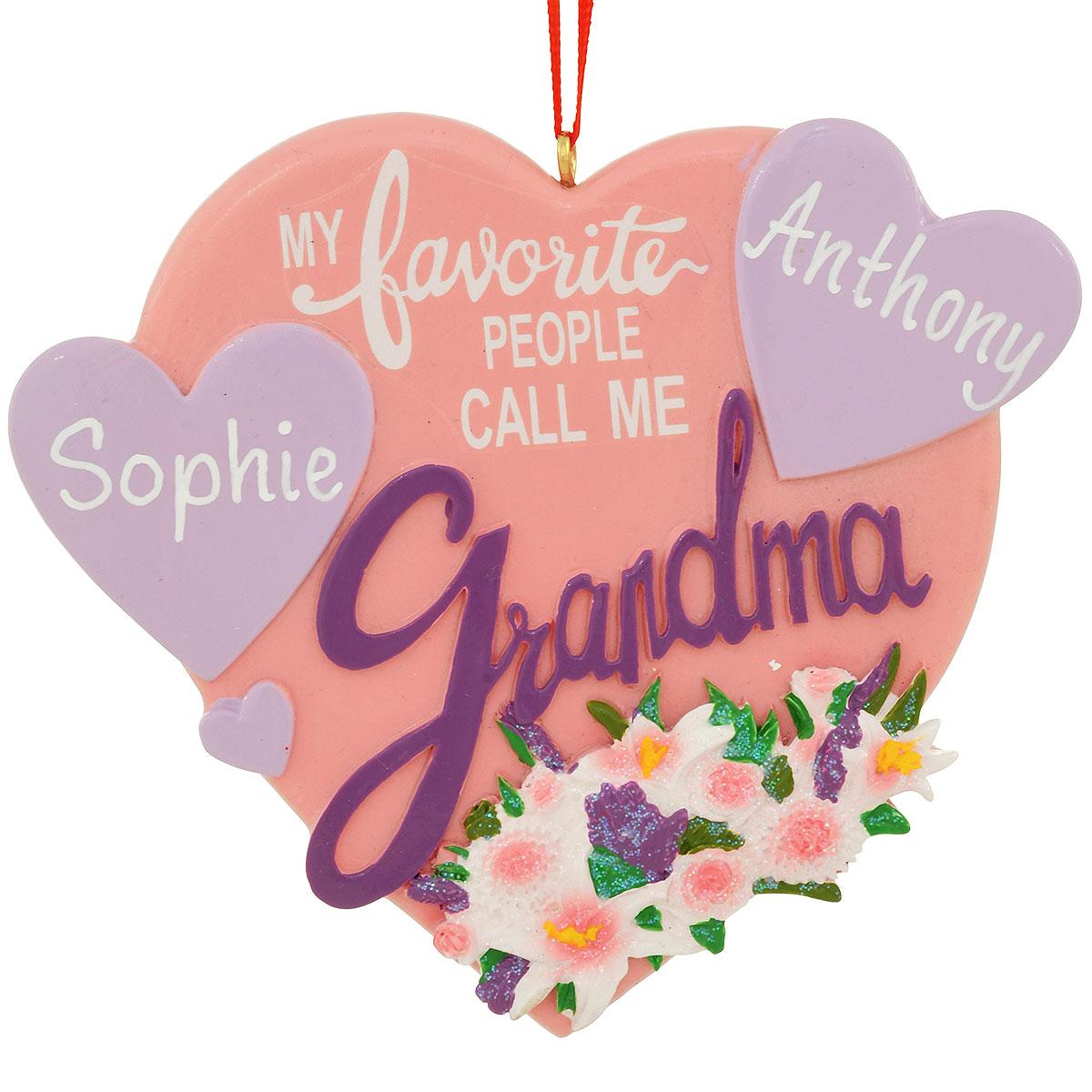 Personalized Grandma Ornament