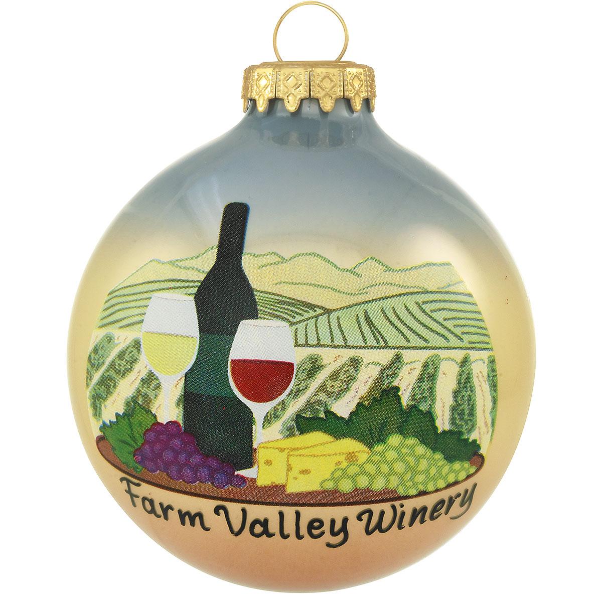 Vineyard Glass Ornament