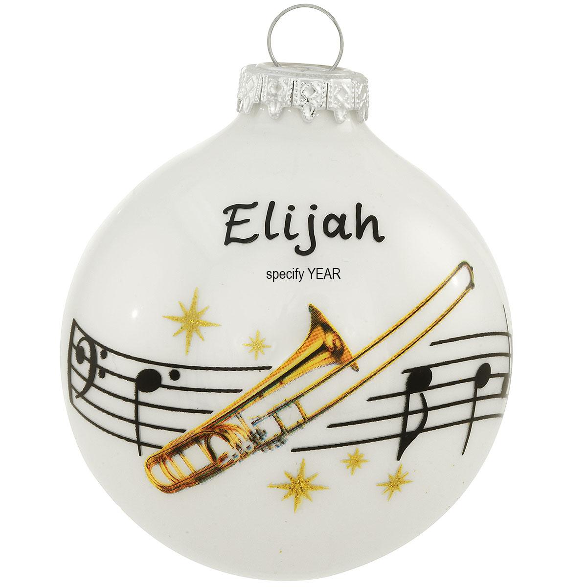 Personalized Trombone Ornament