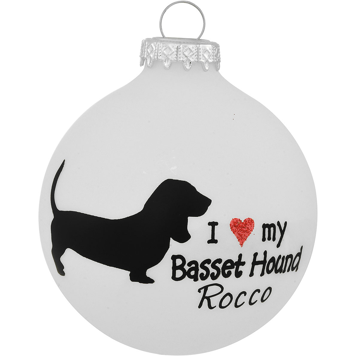 Love My Basset Hound Ornament