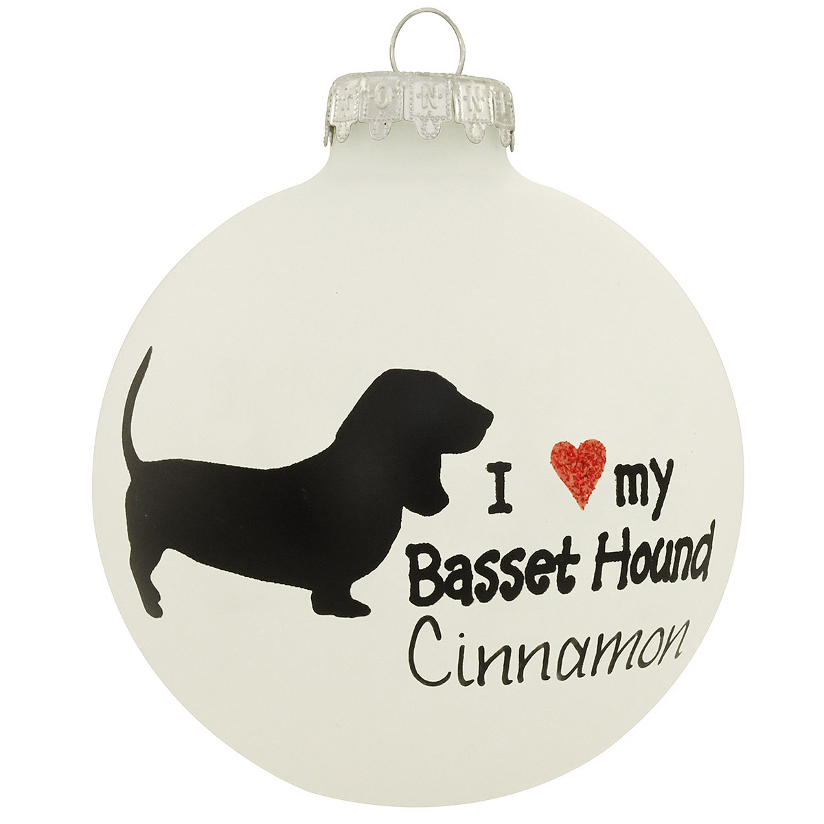 Love My Basset Hound Ornament