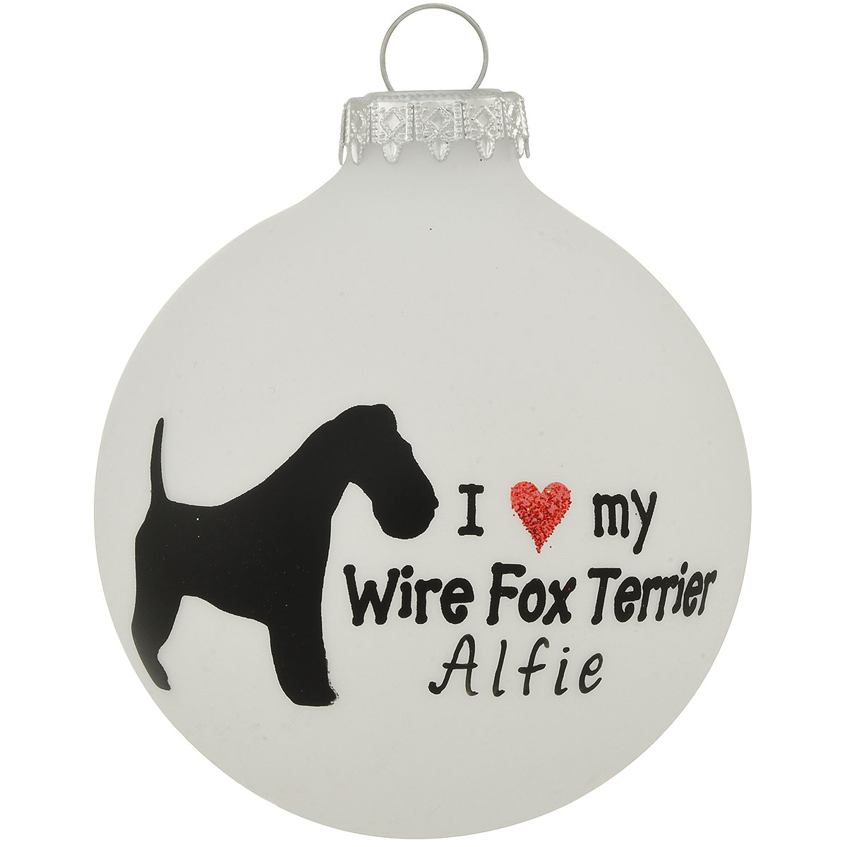 Love My Wire Fox Terrier Ornament