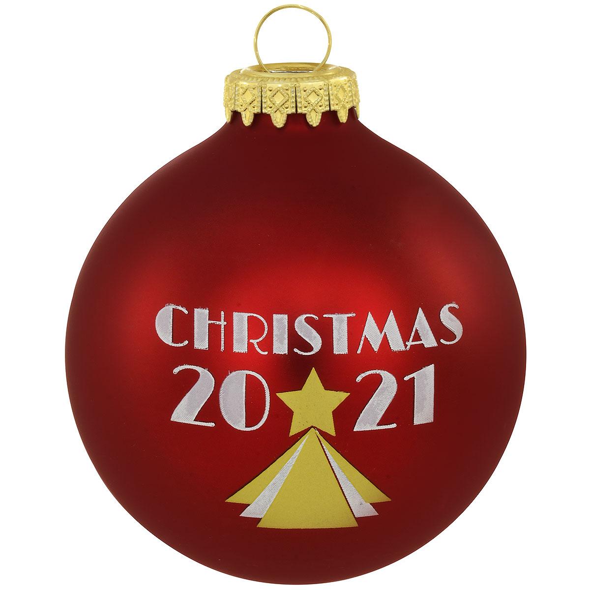Christmas 2021 Glass Ornament