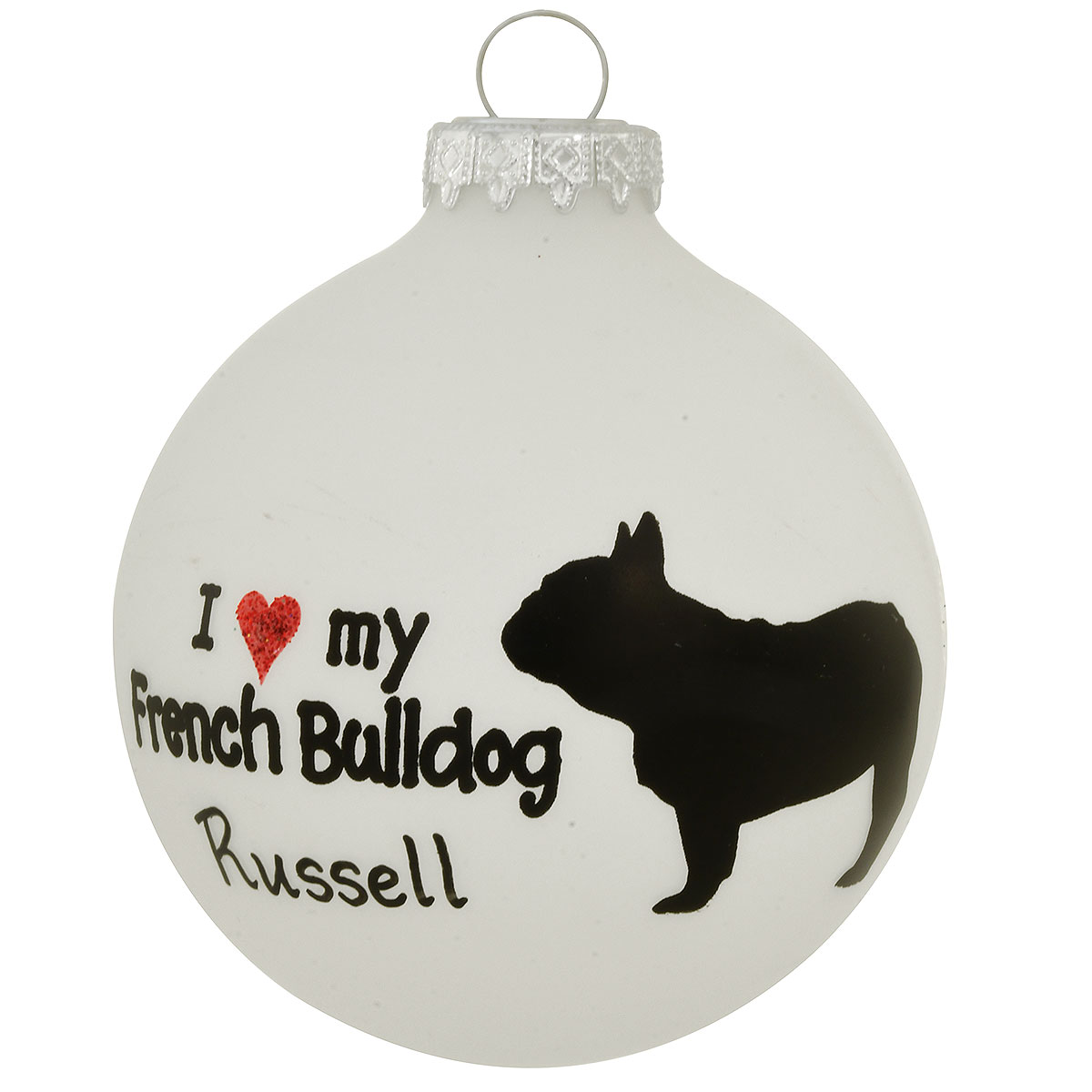 Love My French Bulldog Ornament