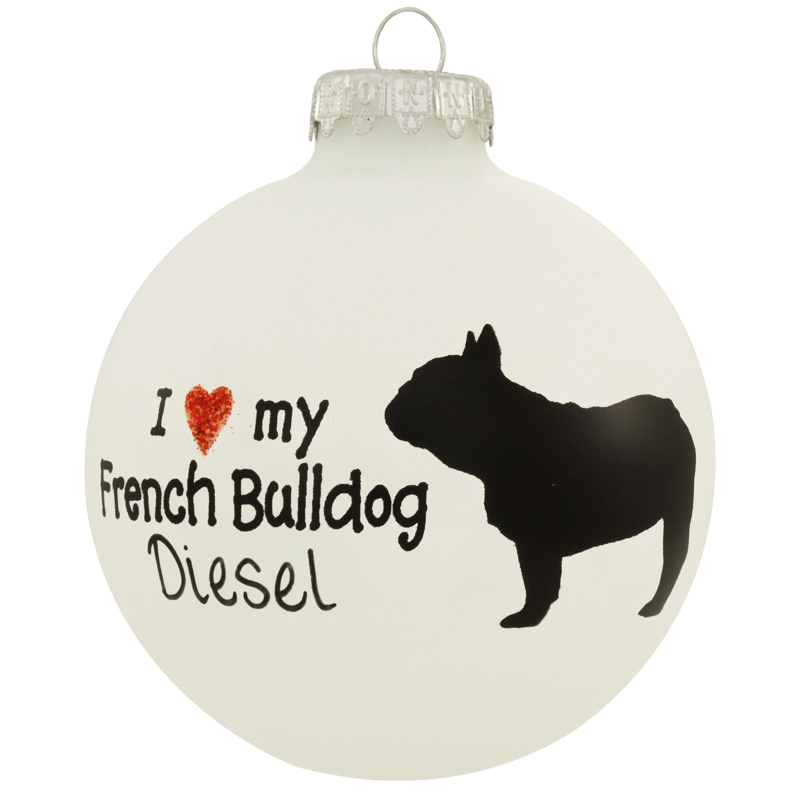 Love My French Bulldog Ornament