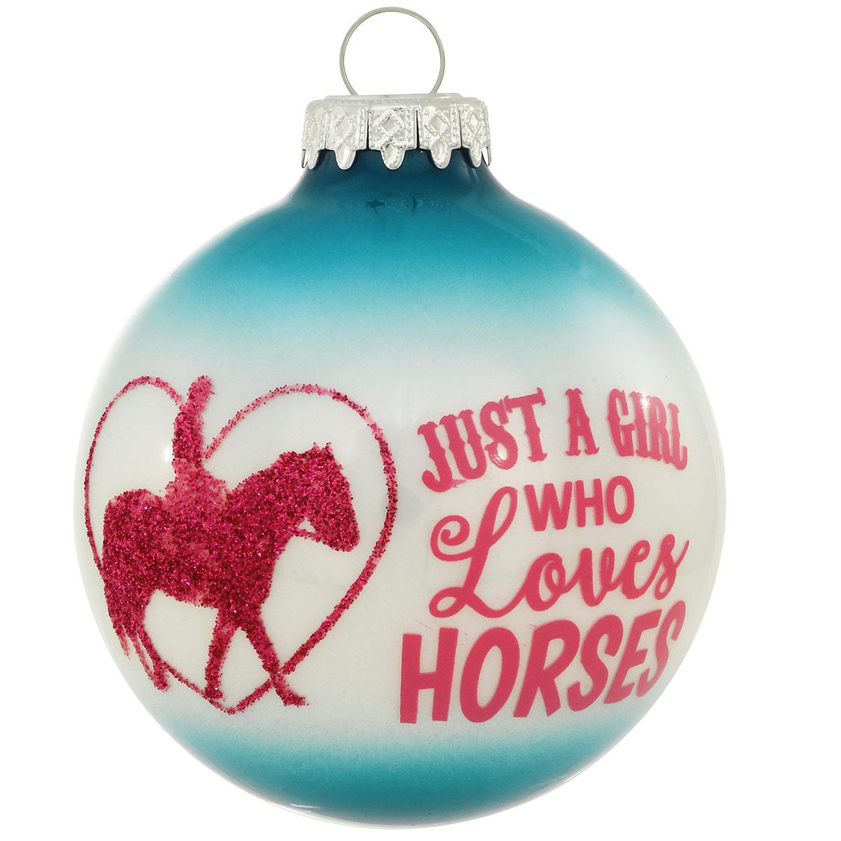 A Girl Who Loves Horses Ornament